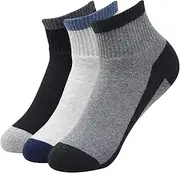 [BALENZIA] Men’s Cushioned High Ankle Sports/Gym Socks (Free Size) Made with 100% Cotton & Spandex– MultiPack (Multi Colour)|Terry/Towel Ankle Socks for Men.