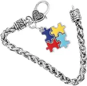 Puzzle Bracelet Toggle Necklace Couple Bracelet Chain Necklace Puzzle Earrings Necklace Chain Bracelets for Women Bracelet for Adults Handbag Charms Lady Bracelet Alloy