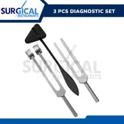 Tactical Black Set 3 Aluminum Sensory Tuning Forks C 128 512 + Taylor Percussion