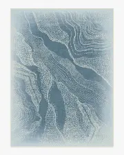 275' x 365' | Machine Washable Runner Rug | Kid & Pet Friendly | Indoor Rug | Adorned Soft Blue Rug by Malene Barnett | Ruggable