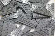 15 Lego Dark Bluish Gray, Wedge, Plate 8 x 3 inv 277