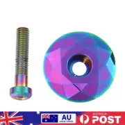 Bicycle Stem Top Cap with Screw Bike Headset Cap Cover for 28.6mm Front Fork
