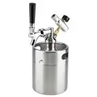 HG 2L Mini Stainless Steel Keg With Faucet Pressurized Home Brewing Craft Beer
