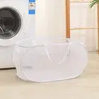 Organization Mesh Storage Bag Capacity Laundry Basket with Handle for Carrying