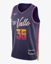 NIKE PHOENIX SUNS KEVIN DURANT PURPLE CITY EDITION NBA JERSEY MENS SIZE M-L NEW