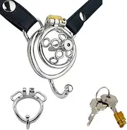 HCUDFN Bondage Chastity Belt - Penis Cage with Urethral Dilator, Cock Rings, Chastity Penis Plug, Sex Toys for Men Couples(Bogenring 45mm)