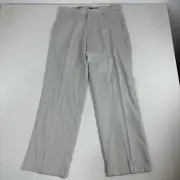 Dockers Men's 34x32 Classic Fit Flat Front Comfort Khaki Pants Stone