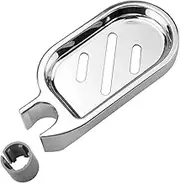 hocadon Shower Rail Soap Holder, Clip-on Bathroom Soap Holder, ABS Shower Soap Dish, Shower Soap Tray Clip On, Adjustable Bathroom Gadget FOR 22MM Tube/Pipe/Rod/Pole