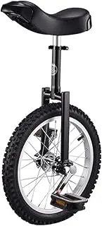 16-Inch Wheel Unicycle with Comfortable Saddle Seat, for Balance Exercise Training Road Street Bike Cycling, Load-Bearing 150Kg/330Lbs (Color : Yellow) Durable TDF
