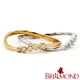 【BRILLMOND JEWELRY】鑽石線戒 18K金 曲線鑽戒雙色選(18K金台 天然鑽石總重6分)