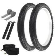 PRO+ HIGH PERFORMANCE BICYCLE BMX TIRE 18" X 2.125 BLACK COMP III 8PC BUNDLE.