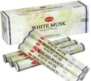 HEM White Musk 120 Incense Sticks Meditation Aroma Relaxation Fragrance Odours