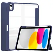 MCC iPad (A16) 11-inch 2025 Case Cover Clear Back Pencil Holder Apple 11th Gen [Dark Blue]