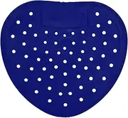 Large Hole Urinal Screen Deodorizer Anti Splash Scented Mats for Bathrooms Restrooms Universal Heart Shape Made Of Plastic Ideal Size To Fit Mainstream Urinals Eliminate (Big hole blue)