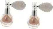 minkissy 2pcs Body Powder Spray Makeup Highlighter Spray Loose Powder Glitter Makeup Powder Spray Glitter Highlighter Powder Spray for Body Glitter Spray for Hair Plastic