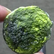93Ct Moldavite Genuine Raw Moldavite Crystal from Czech Republic PICcertificate