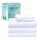 Split King Size Sheet Set - 100% Cotton 500 Thread Count, Cooling Deep Pocket...
