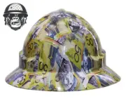 Custom Hydrographic Safety Hard Hat CASHED UP PRO CHOICE WIDE BRIM