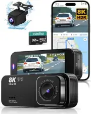 OVEDISA 8K Full UHD Dash Cam Front and Rear Inside with App