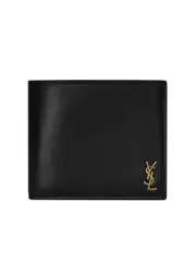 Saint Laurent Tiny Monogram East/West Wallet in Shiny Leather