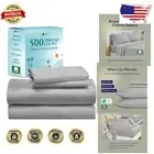 Soft 100% Cotton King Sheets - Deep Pocket Set with Snug Fit & Cooling Touch