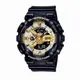 【G-SHOCK】CASIO閃耀時尚黑金雙顯女錶GMA-S110GB-1A 45.9 mm 現代鐘錶