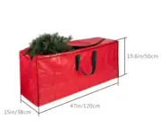 7.5ft Red Christmas Tree Storage Bag Durable Reinforced Handles & Dual Zipper
