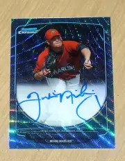 2013 Bowman Chrome Blue Wave autograph refractor Justin Nicolino 43/50