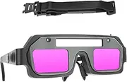 [Generic] Welding Goggles - Eye Protection Goggles,UV Protection Anti-Glare 3-Level Dimming Eyewear for Industrial Work Projects