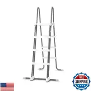Intex 28076E Deluxe Pool Ladder with Removable Steps for Intex Pools with Wal