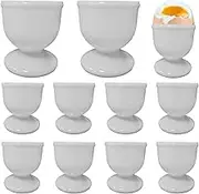 10Pcs Egg Cups for Soft Boiled Eggs BPA Free Plastic Egg Cups Easy to Clean Boiled Egg Holder Tabletop Soft Boiled Egg Holder for Breakfast Party Dinning, Boiled Egg Holder