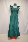 NWT Quince Organic Cotton Poplin Smocked Midi Garden Green Dress Size XS