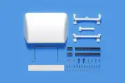 Tamiya 56546 1/14 RC Tractor Truck Roof Spoiler Parts Realistic White Edition