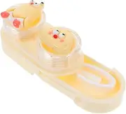 [FOMIYES] Cute Cartoon Case with Drawer Style Convenient Plastic Container with Tweezers for Travel Work Study