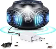 PlanetFlame Ultrasonic Rodent Repeller with Electronic Plug in Light for Indoor Pest Control for Rodents, Mice, Squirrels, Spiders and Cockroaches