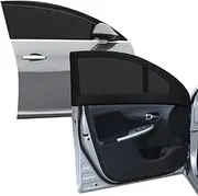 2pcs Car Front Window Sunshade, Breathable Mesh Car Window Screen Streched up to 40", for Night Camping, Privacy Shade