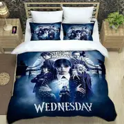 f780 Bed Sheets TV series Wednesday Addams Bedding Set Duvet Cover Bed Set Quilt Cover Pillowcase Comforter king Queen Size Boys Adult BeddingBed She