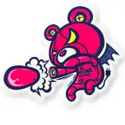 Stylish Devil Bear Akuma Sticker From Japan Quirky Fun B-Side Label