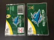 nrl cronulla sharks sutherland tissues 2 packets afl football rugby footy afl