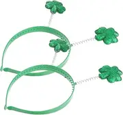 [Amosfun] 2pcs Headband Green Headpiece Headdress Festival Party Headband Shamrock Headwear St Patrick Headdress St Patrick' Day Headband St Patrick Headband St Patrick Headwear