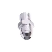Aeroflow NPT To Straight Male Flare Adapter 1/2" To -4 Silver Finish