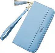 [Cyanb] Women Wallets Tassel Bifold Ladies Cluth Wristlet Wrist strap Long Purse