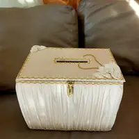 在飛比找蝦皮購物優惠-Kayu 婚禮用木製紅包盒深黃金