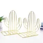Gold Bookends Cactus Bookshelf Decor Heavy Duty Books Holder Home