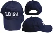 Lake Oconee LA GA Georgia Navy Blue Washed Cotton Adjustable Embroidered Cap Hat
