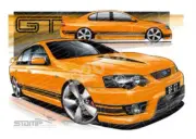 FPV BF GT BF GT OCTANE BLACK STRIPES A1 STRETCHED CANVAS (FV026L)