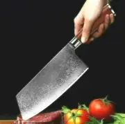 Cleaver Knife 67 Layers Damascus Steel Wood Handle Chef Slicing Butcher Nakiri L