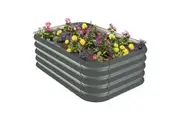 NEW Stratco Corrugated Garden Bed Kit Slate Grey 230L 104cm W x 70cm D x 34cm H