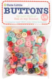 Riley Blake Cute Little Buttons Assortment 300/Pkg-1/4" STB6023