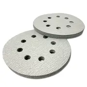 20 PCS SANDING DISC 125mm 5" HOOK AND LOOP PAD 8 HOLE SANDPAPER DRYWALL METAL